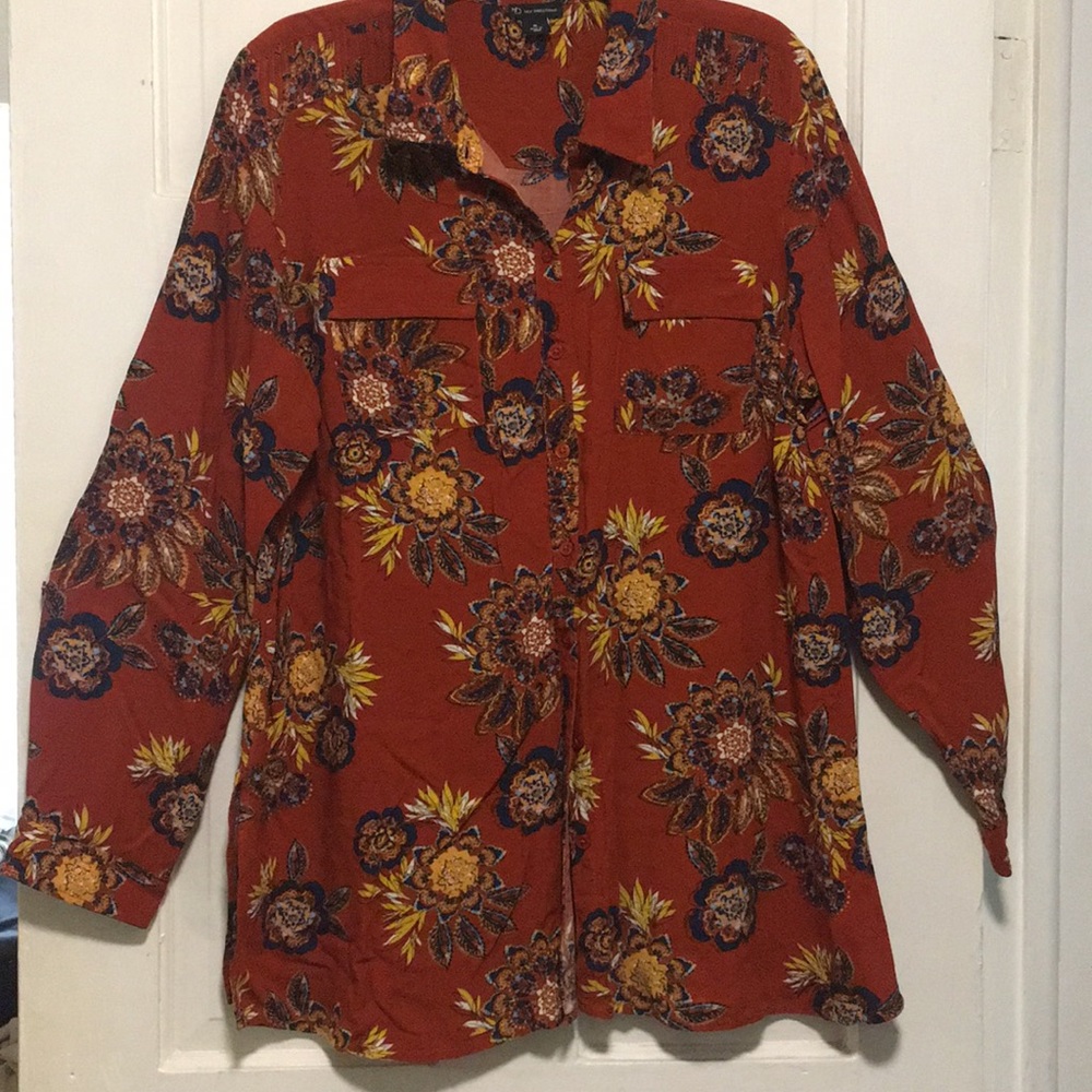 Floral button up shirt